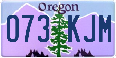 OR license plate 073KJM