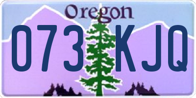 OR license plate 073KJQ