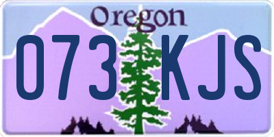 OR license plate 073KJS