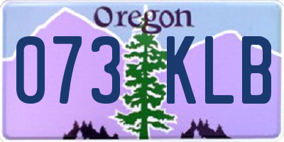 OR license plate 073KLB