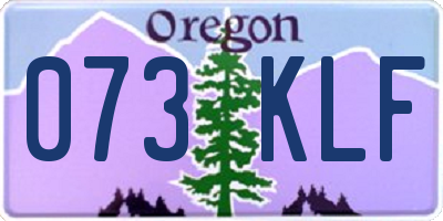 OR license plate 073KLF