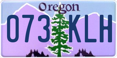 OR license plate 073KLH