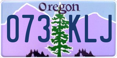 OR license plate 073KLJ