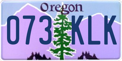 OR license plate 073KLK