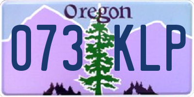 OR license plate 073KLP