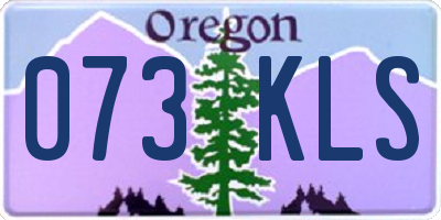 OR license plate 073KLS