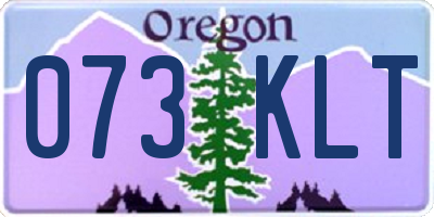 OR license plate 073KLT