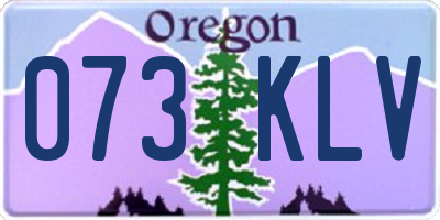 OR license plate 073KLV