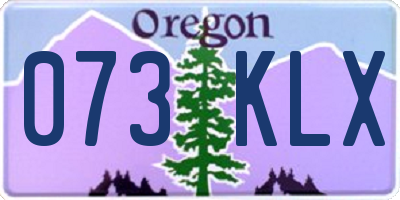 OR license plate 073KLX