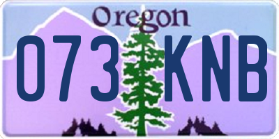 OR license plate 073KNB