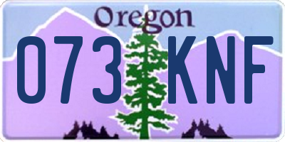 OR license plate 073KNF