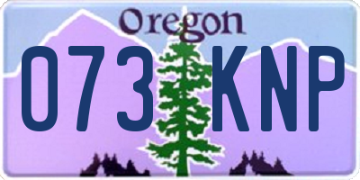 OR license plate 073KNP