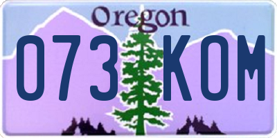OR license plate 073KOM