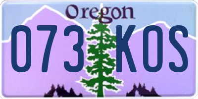 OR license plate 073KOS