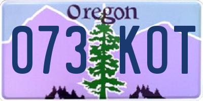 OR license plate 073KOT