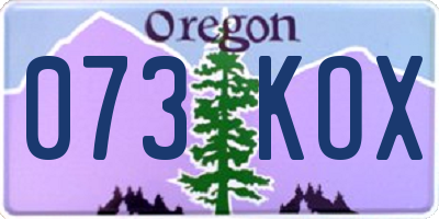 OR license plate 073KOX