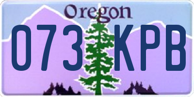 OR license plate 073KPB