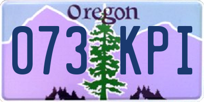 OR license plate 073KPI