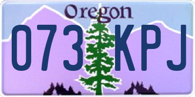 OR license plate 073KPJ