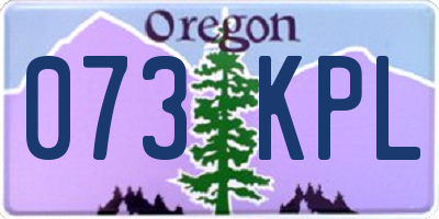 OR license plate 073KPL