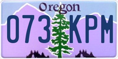 OR license plate 073KPM