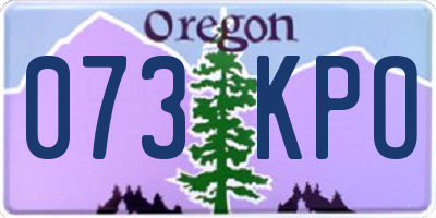 OR license plate 073KPO