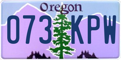 OR license plate 073KPW