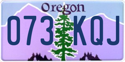 OR license plate 073KQJ