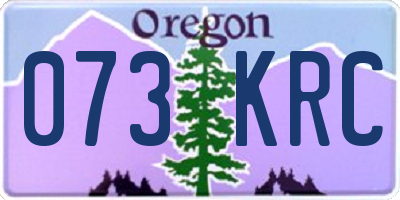 OR license plate 073KRC