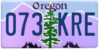 OR license plate 073KRE