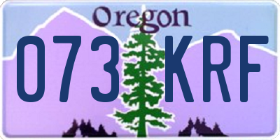 OR license plate 073KRF