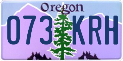 OR license plate 073KRH