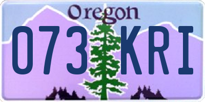 OR license plate 073KRI