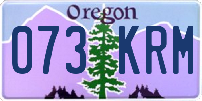 OR license plate 073KRM