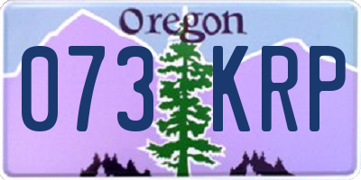 OR license plate 073KRP