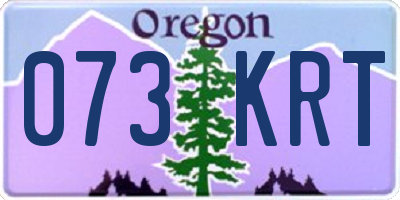 OR license plate 073KRT
