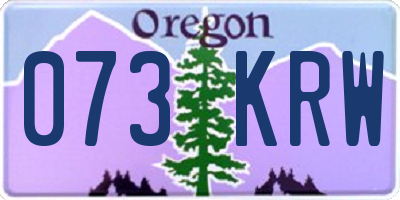 OR license plate 073KRW