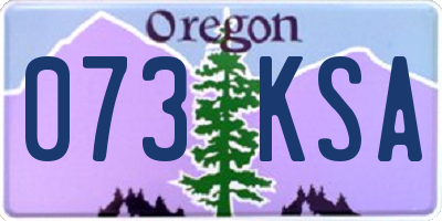 OR license plate 073KSA
