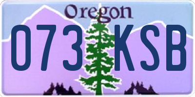OR license plate 073KSB
