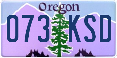 OR license plate 073KSD