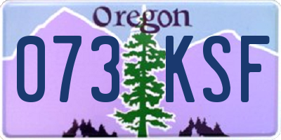 OR license plate 073KSF