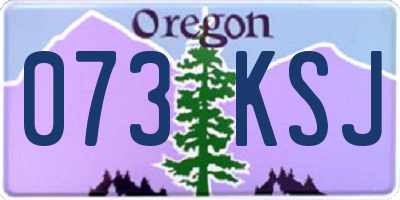 OR license plate 073KSJ