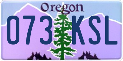 OR license plate 073KSL