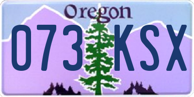 OR license plate 073KSX