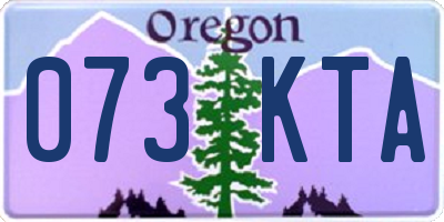 OR license plate 073KTA