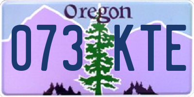OR license plate 073KTE