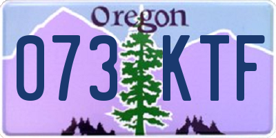 OR license plate 073KTF