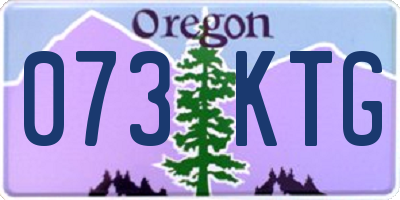 OR license plate 073KTG