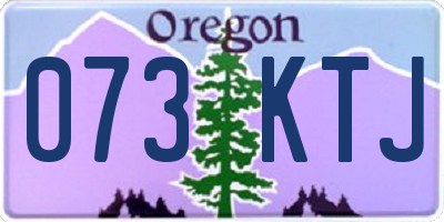 OR license plate 073KTJ