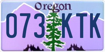 OR license plate 073KTK